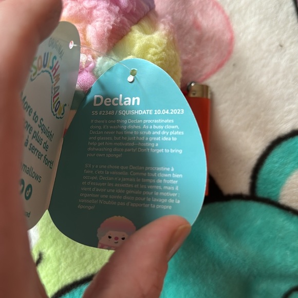 Declan the cotton candy clown crossover squad mystery bag squishmallow NWT - Picture 9 of 9